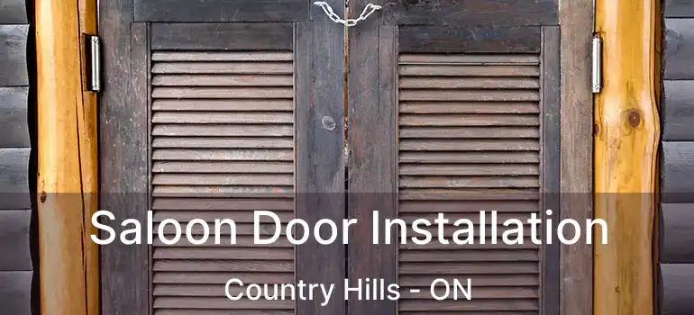  Saloon Door Installation Country Hills - ON