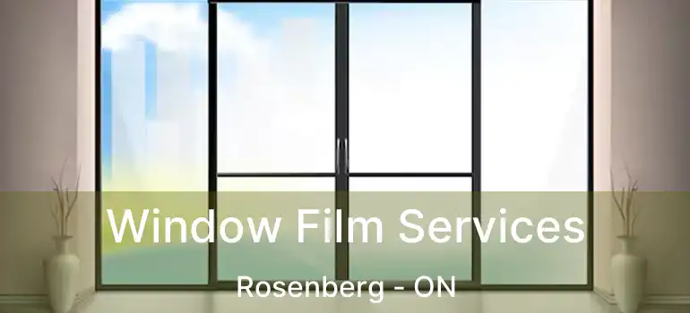  Window Film Services Rosenberg - ON